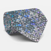 Gedrukte zilverband stropdas (Opgerold)