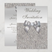 Gedrukte zilversequins diamanten en weduwen kaart (Voorkant / Achterkant)