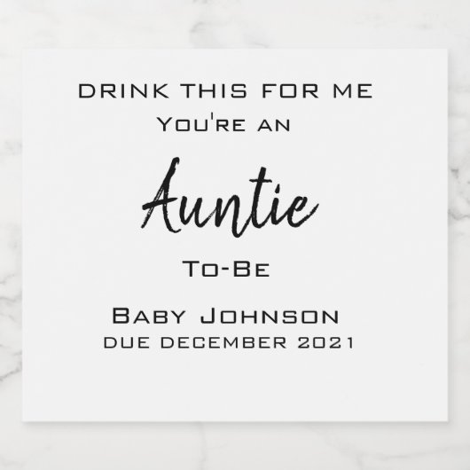 Gedrukte Zwangerschaps Aankondiging Wijnetiket Bier Etiket (Enkel label)