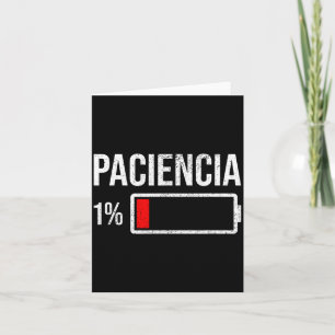 Geduld 1% Geduld Op 1% Lage Batterij Grappige Humo Kaart