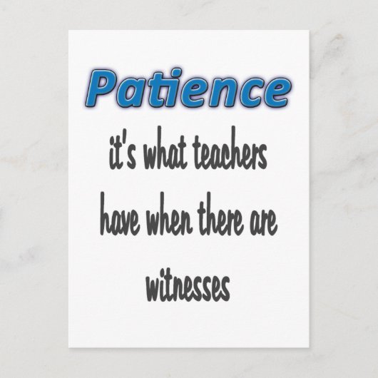 Geduld Briefkaart (Voorkant)