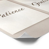 Geduld, Dankbaarheid, Vertrouwen (set van 3) Poste Poster (Hoek)