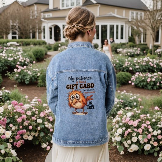 Geduld  denim jacket (Huwelijk Achterkant)
