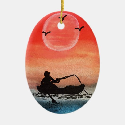 Geduld en eenzaamheid keramisch ornament (Voorkant)