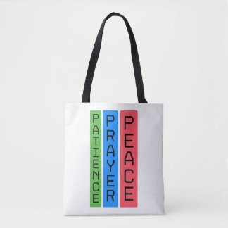 Geduld Gebed Vrede - Christelijke Inspirerend kuns Tote Bag