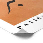 Geduld in Arabische Kalligrafie Boho Style Wall Ar Poster (Hoek)