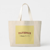 Geduld ( James 5:7 ) ToteBag Grote Tote Bag (Achterkant)