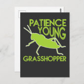 Geduld Jonge Grasshopper Grappige nieuwigheid Briefkaart (Voorkant / Achterkant)