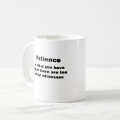 Geduld Koffiemok (Voorkant links)
