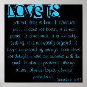 geduld, liefde is aardig. Het is niet jaloers, het Poster (Voorkant)