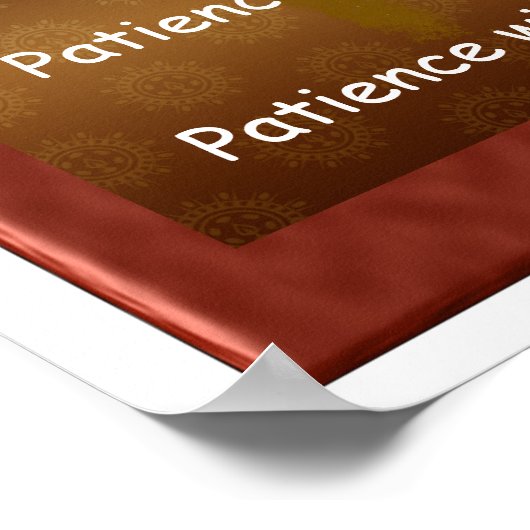 Geduld met God Poster (Hoek)