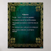Geduld Poster (Voorkant)