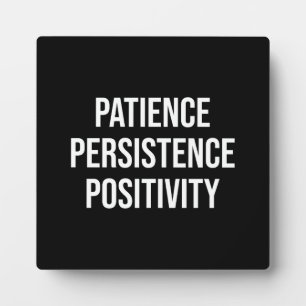 Geduld, Volharding, Positiviteit - Gym, Hustle Fotoplaat