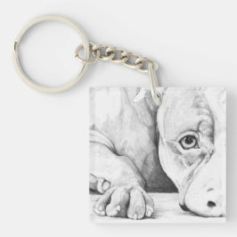 Geduldig wachten (aanpasbaar) sleutelhanger