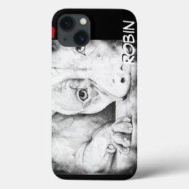 Geduldig Wachten met rood hart iPhone 13 Hoesje