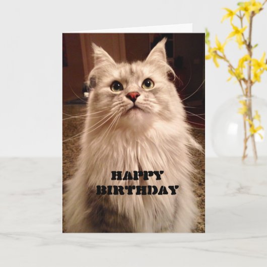 Geduldig wachten op verjaardagstaart Kaart (Gele Bloem)