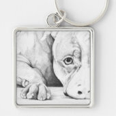 geduldig wachten sleutelhanger (Voorkant)