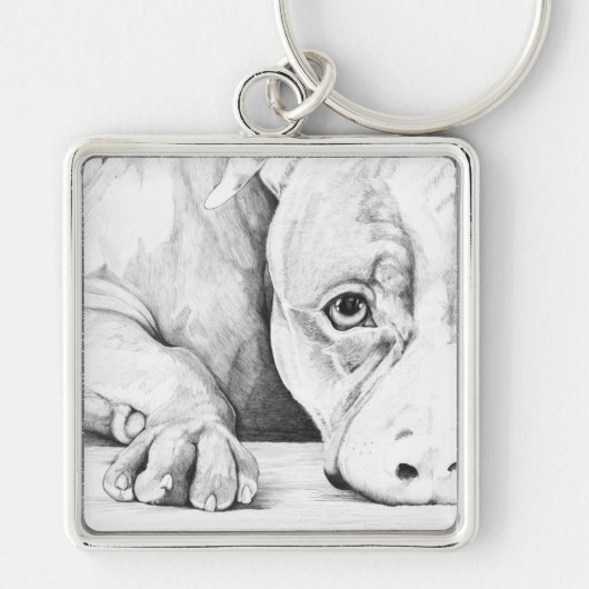 geduldig wachten sleutelhanger (Voorkant)