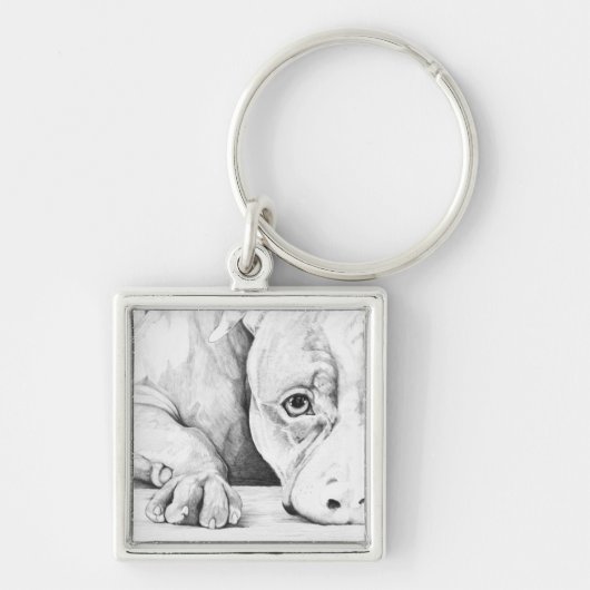 geduldig wachten sleutelhanger (Voorkant)