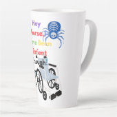 Geduldig zijn mag je niet doden latte mok (Rechterhoek)