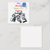 Geduldig zijn mag je niet doden vierkante visitekaartje (Voorkant / Achterkant)