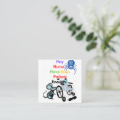 Geduldig zijn mag je niet doden vierkante visitekaartje (Staand voorkant)