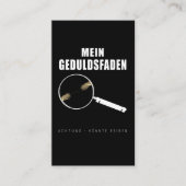 Geduldsfaden Spruch Keine Geduld Frauen Humorvoll Visitekaartje (Voorkant)