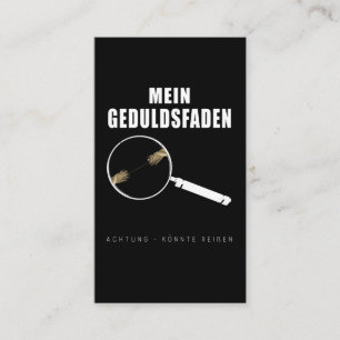Geduldsfaden Spruch Keine Geduld Frauen Humorvoll Visitekaartje