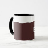 GEDURFD BROUWSEL. Koffie Mok - Grappige minimalist (Voorkant links)