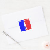 Gedurfd en Gewapend Vierkante Sticker (Envelop)