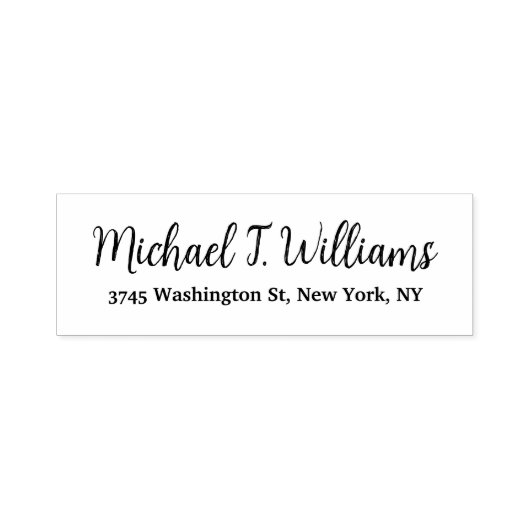 Gedurfd Handschrift Klassiek Elegant Minimalist Zelfinktende Stempel (Design)