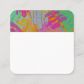 gedurfd kleurrijk modern abstract dubbelzijdig geb vierkante visitekaartje (Achterkant)