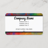 gedurfd kleurrijk modern abstract kunstrood en bla visitekaartje (Achterkant)