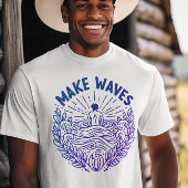 Gedurfd maken golven t-shirt