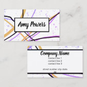 gedurfd , minimalistisch , modern abstract chic visitekaartje (Voorkant / Achterkant)