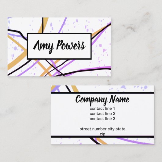 gedurfd , minimalistisch , modern abstract chic visitekaartje (Voorkant / Achterkant)
