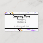 gedurfd , minimalistisch , modern abstract chic visitekaartje (Achterkant)