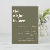 Gedurfd minimalistisch olijf Eenvoudig repetitie d Kaart (Staand voorkant)