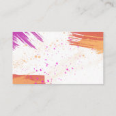 gedurfd modern abstract, kleurrijk kunstgebruik visitekaartje (Achterkant)