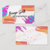 gedurfd modern abstract, kleurrijk kunstgebruik visitekaartje (Voorkant / Achterkant)