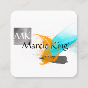 gedurfd modern , abstract kunstschilderontwerp vierkante visitekaartje