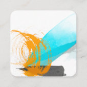 gedurfd modern , abstract kunstschilderontwerp vierkante visitekaartje (Achterkant)