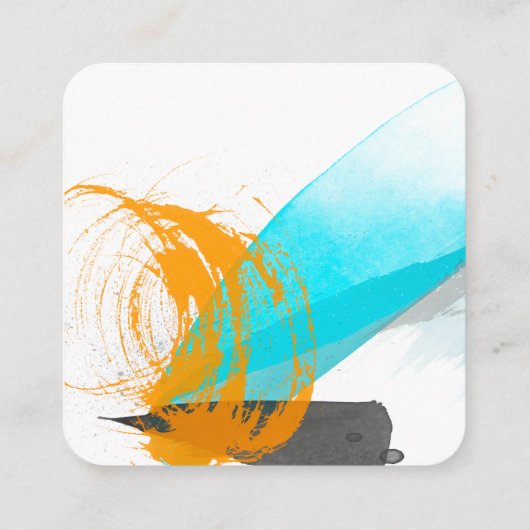 gedurfd modern , abstract kunstschilderontwerp vierkante visitekaartje (Achterkant)