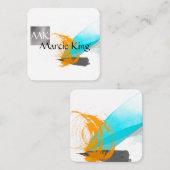 gedurfd modern , abstract kunstschilderontwerp vierkante visitekaartje (Voorkant / Achterkant)