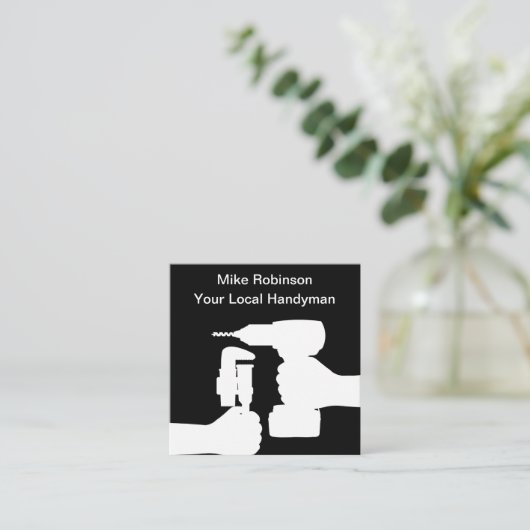Gedurfd Modern Handyman Visitekaartjes Design (Staand voorkant)