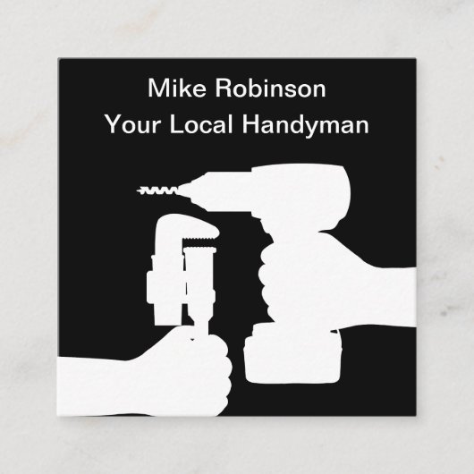 Gedurfd Modern Handyman Visitekaartjes Design (Voorkant)