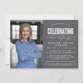 GEDURFD MODERN SCRIPT VIERING VAN HET LEVEN BEGRAF KAART (Voorkant)