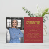 GEDURFD MODERN SCRIPT VIERING VAN HET LEVEN BEGRAF KAART (Staand voorkant)