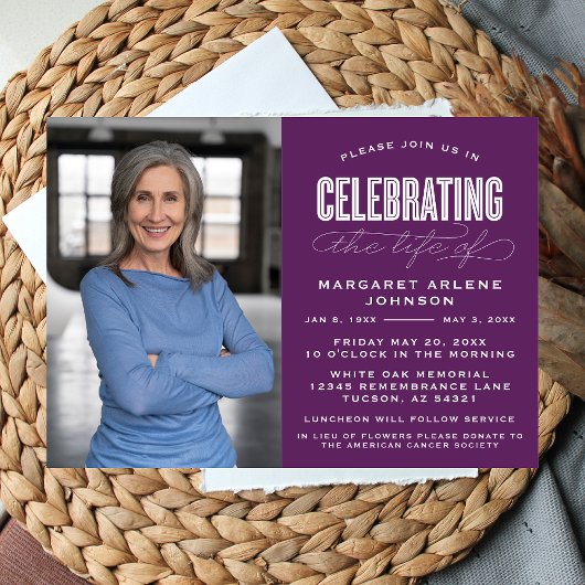 GEDURFD MODERN SCRIPT VIERING VAN HET LEVEN BEGRAF KAART