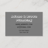 gedurfd modern voor loodgieter of ander beroep gri visitekaartje (Achterkant)